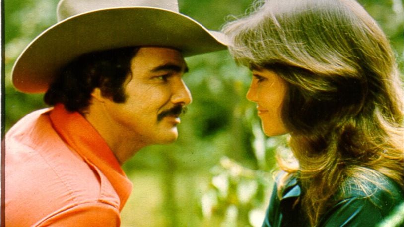 Actors Burt Reynolds and Sally Field in 1977 in the film 'Smokey and the Bandit'.