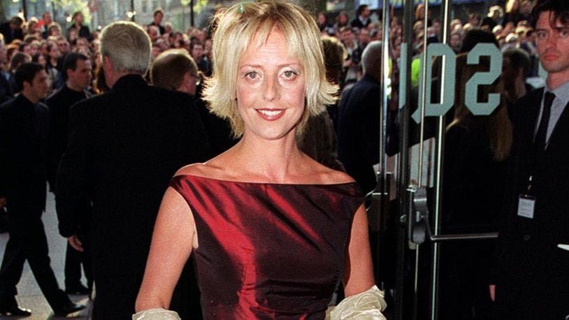 FILE - In this file photo dated April 27, 1999, British actress Emma Chambers on the des carpet in London.   The actress known for her roles in TV series "The Vicar of Dibley" and the movie "Notting Hill", Chambers has died of natural causes at the age of 53, according to an announcement from her agent John Grant, Saturday Feb. 24, 2018. (Peter Jordan/PA FILE via AP)