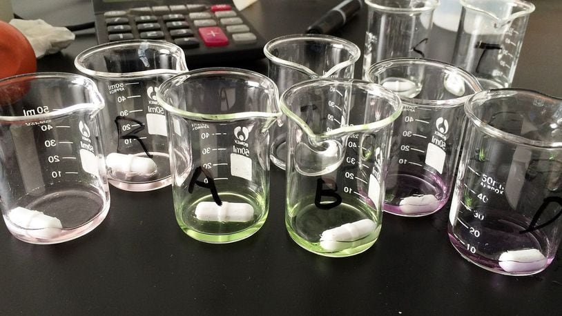 FILE PHOTO: Beakers similar to these played a big part in one beauty pageant contestant quest to win the crown.