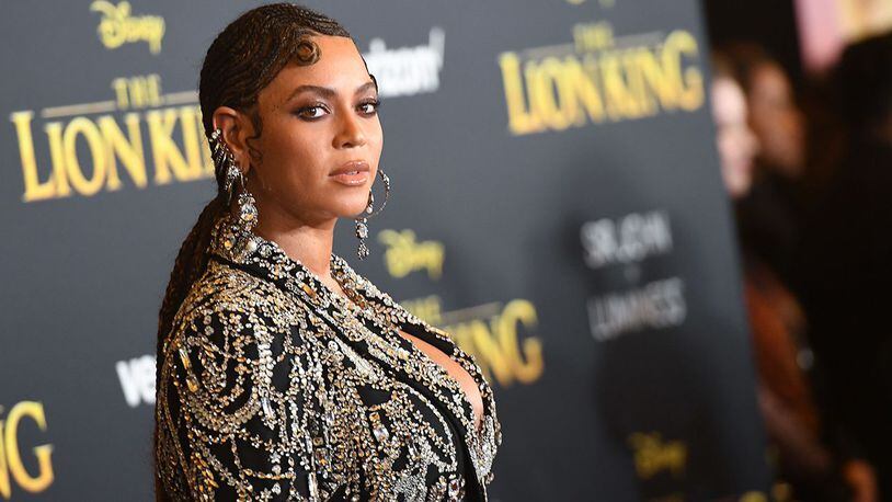 US singer/songwriter Beyonce arrives for the world premiere of Disney's "The Lion King" at the Dolby theatre on July 9, 2019, in Hollywood.