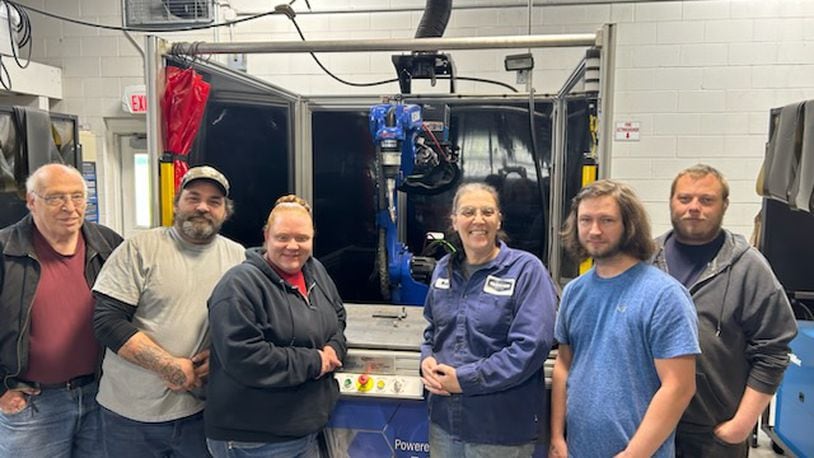 Clark State College Workforce and Business Solutions and McGregor Metal partnered to offer employees its first Learn to Earn certificates in welding. From left to right: Gil Smith, Shawn Reynolds, Jodie Myers, Missy Lowery, Zack Rue, and Jonathan Crace. Contributed