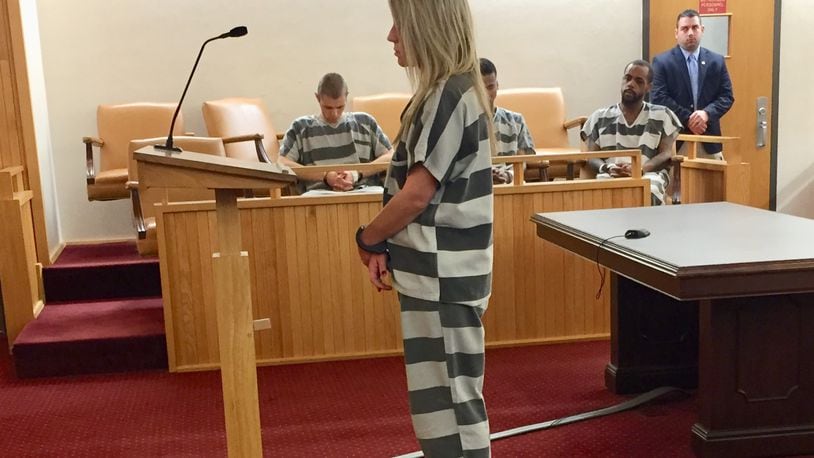 Ashley Dixon appeared in the Clark County Municipal Court Friday to face several charges, including child endangerment and assault. JEFF GUERINI/STAFF