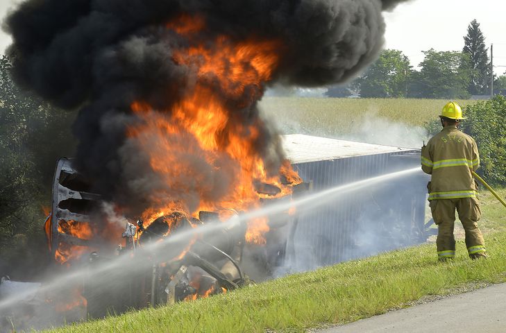 Fiery I-70 Crash