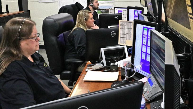The current Clark County Dispatch Center Thursday. BILL LACKEY/STAFF