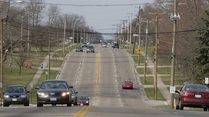 The existing four lanes of Derr Road. BILL LACKEY/STAFF
