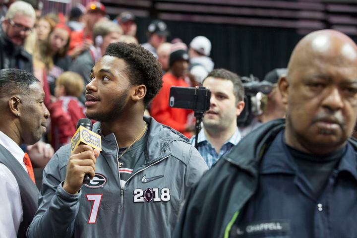 Photos: Bulldogs meet the press during Media Day at Philips Arena