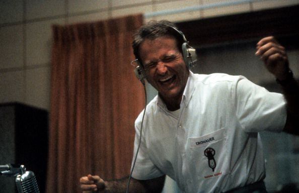 Robin Williams played Adrian Cronauer in Good Morning, Vietnam (1987)