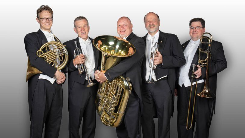 The Carillon Brass, five members of the Dayton Philharmonic Orchestra, will perform their seasonal concert at 8 p.m. Friday, Dec. 18, 2020. CONTRIBUTED