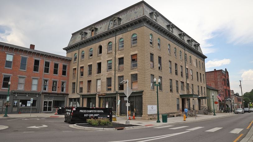 The Douglas Hotel in Urbana will open as Legacy Place senior apartments later this year. BILL LACKEY/STAFF