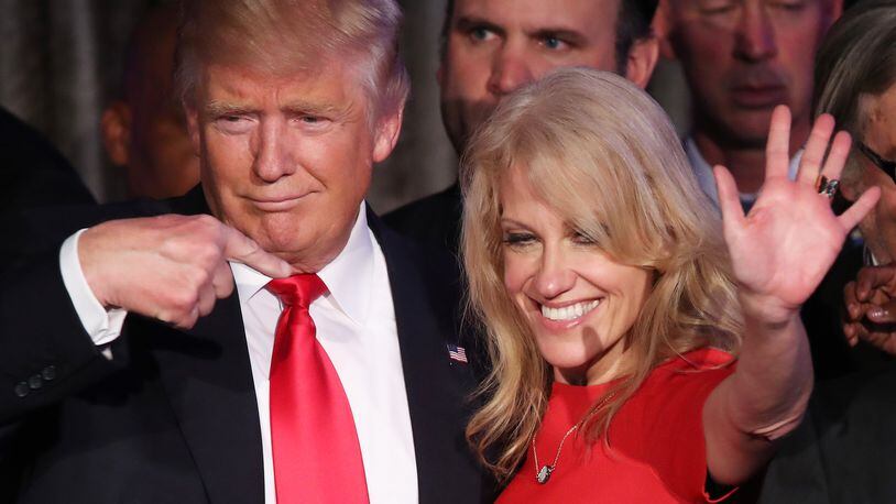 President-elect Donald Trump and Kellyanne Conway