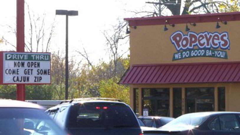 This photo shows the Popeyes Chicken at 3796 Salem Ave. in Harrison Twp. shortly after it opened about 16 years ago. FILE