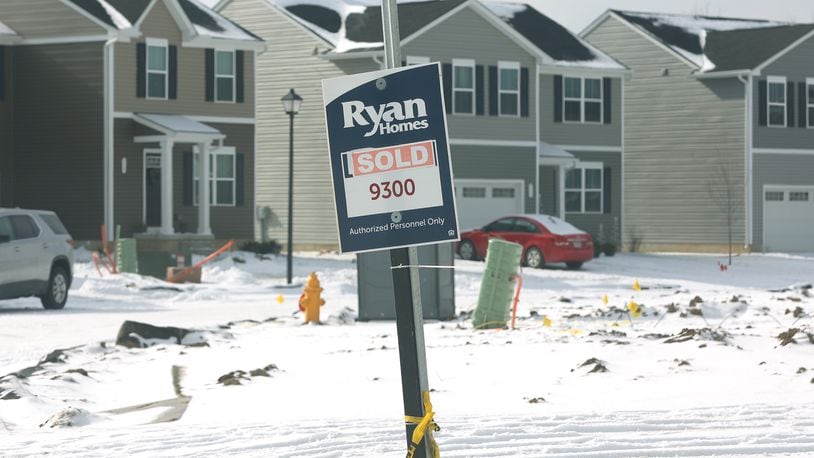 New Homes for sale in the Bridgewater subdivision in Clark County. BILL LACKEY/STAFF
