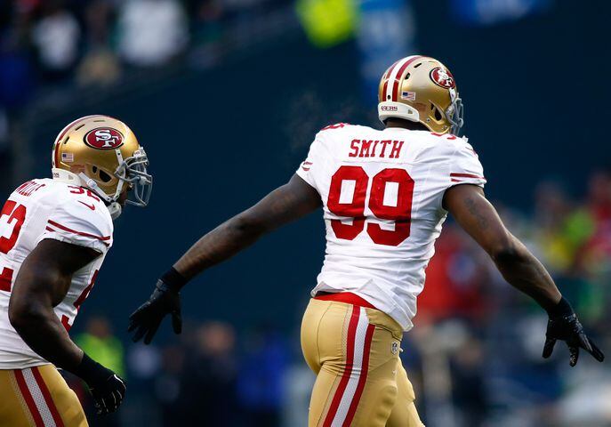49ers LB Aldon Smith was arrested on suspicion of disorderly conduct (making a bomb threat) at LAX airport.