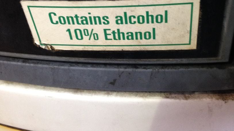 Most gasoline today contains ethanol (Ethyl alcohol) up to about 10% to help reduce exhaust emissions.  CONTRIBUTED
