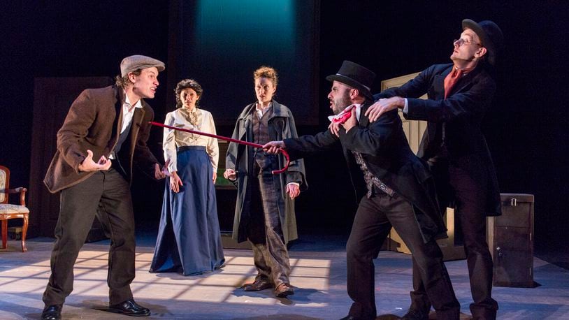 A group of actors performed “Aquila Theatre of London: The Adventures of Sherlock Holmes” at the Clark State Performing Arts Center. CONTRIBUTED