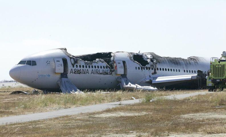 NTSB images of Asiana Flight 24 crash