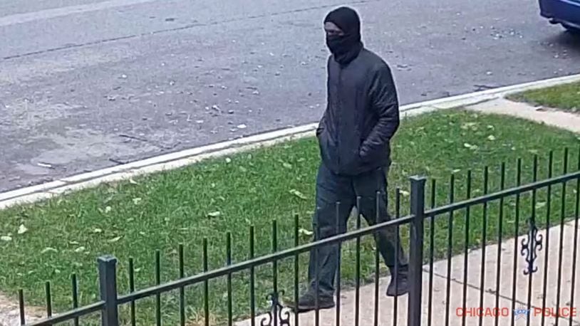 A screen shot taken from surveillance footage released by the Chicago Police Department shows a man suspected of killing Douglass Watts, 73, on Sept. 30, 2018, in the Rogers Park neighborhood where he lived. The same man is suspected of killing Eliyahu Moscowitz, 24, a few blocks away 36 hours later. A $150,000 reward, the largest in the city's history, has been offered for information leading to the arrest and conviction of the gunman.