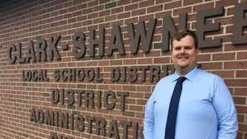 Clark-Shawnee Superintendent Brian Kuhn shows appreciation for staff members and the community. FILE
