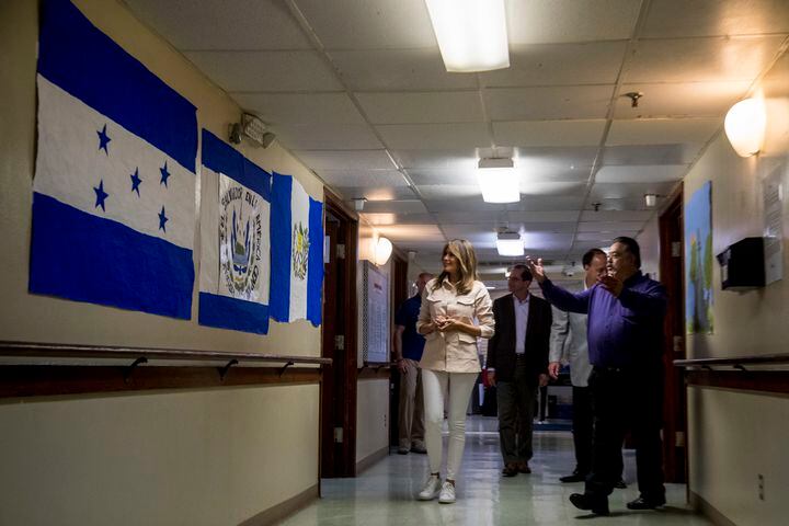 Melania Trump visits facilities for migrant children in Texas