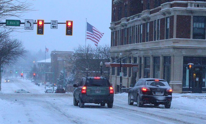 Snow in Clark and Champaign Counties