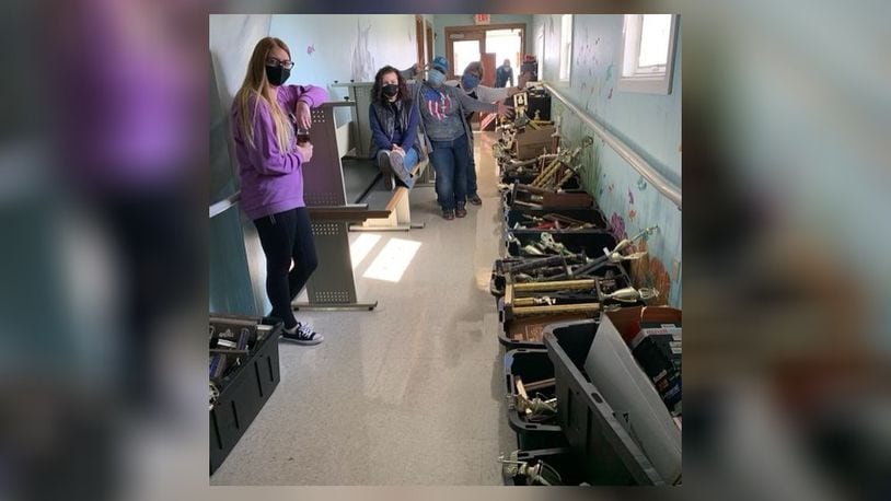 Clark-Shawnee is holding online auctions for items inside of the three former elementary schools. Here, Clark-Shawnee staff worked to prepare other schools and classrooms for Reid students earlier this year after the building was damaged. CONTRIBUTED