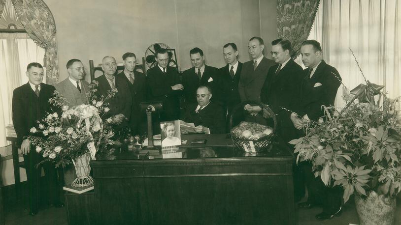 In 1935, Edgar L. Morris, publisher and general manager, celebrated his twenty-fifth anniversary as an executive with the Springfield Daily News (and Sun after the papers merged in 1928). PHOTO COURTESY OF THE CLARK COUNTY HISTORICAL SOCIETY