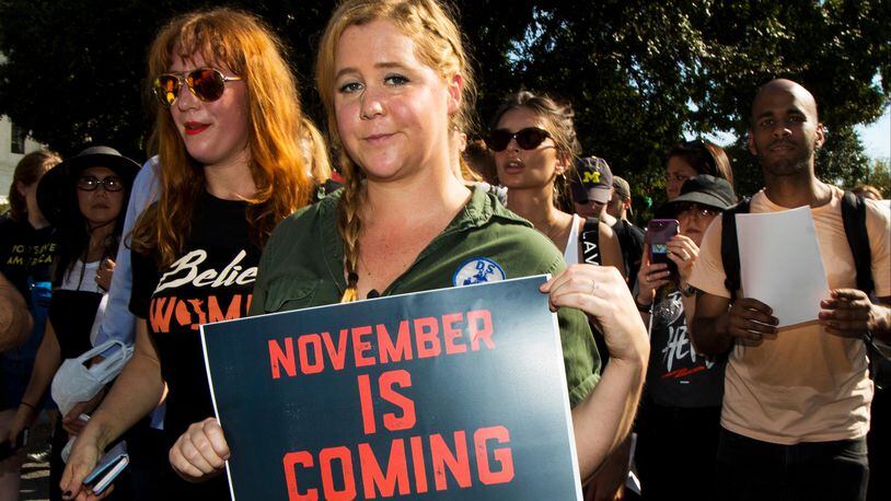 Actress and comedian Amy Schumer was arrested during a protest march against then-Supreme Court nominee Brett Kavanaugh on Oct. 4.
