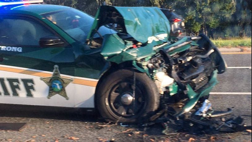 A man was killed after a deputy caused a multi-vehicle crash, the Florida Highway Patrol said. (Photo: WFTV.com)