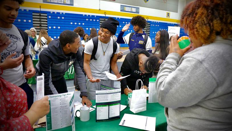 The Springfield City School District's annual Career Day for seniors took place earlier this year with 20 local companies set up in the high school's gym. Contributed