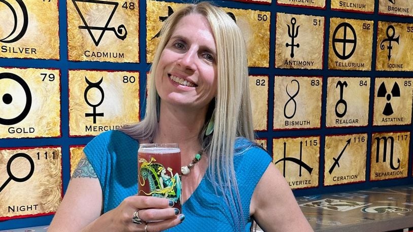 The Ohio Craft Brewers Association is celebrating its fourth annual Ohio Pint Day on Tuesday, Sept. 26 with a collectible glass designed by Amy Kollar Anderson, co-owner of Nowhere in Particular Cabinet of Curiosities in Kettering. CONTRIBUTED PHOTO