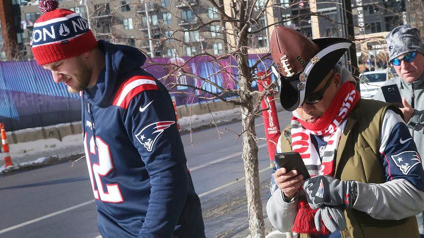Patriot fans gather for Super Bowl LII