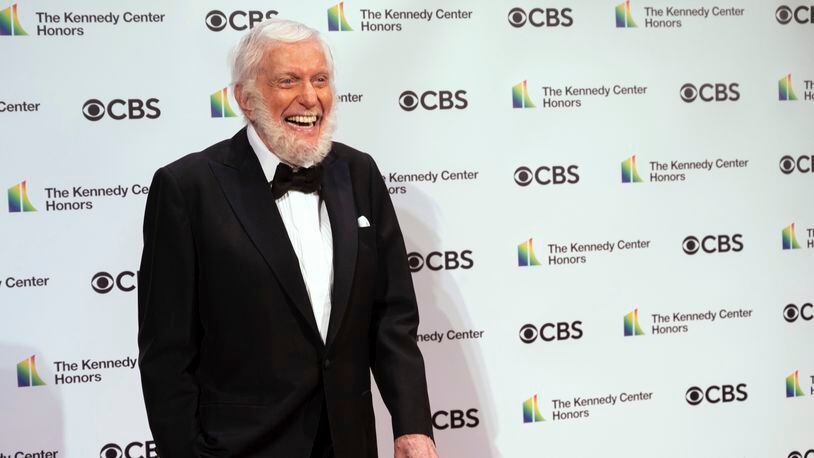 FILE - 2020 Kennedy Center honoree, actor Dick Van Dyke attends the 43nd Annual Kennedy Center Honors at The Kennedy Center on Friday, May 21, 2021, in Washington. Van Dyke was nominated Friday, April 19, 2024, as guest performer in a daytime drama series for his part as amnesiac Timothy Robicheaux on Peacock's “Days of Our Lives.” (AP Photo/Kevin Wolf, File)