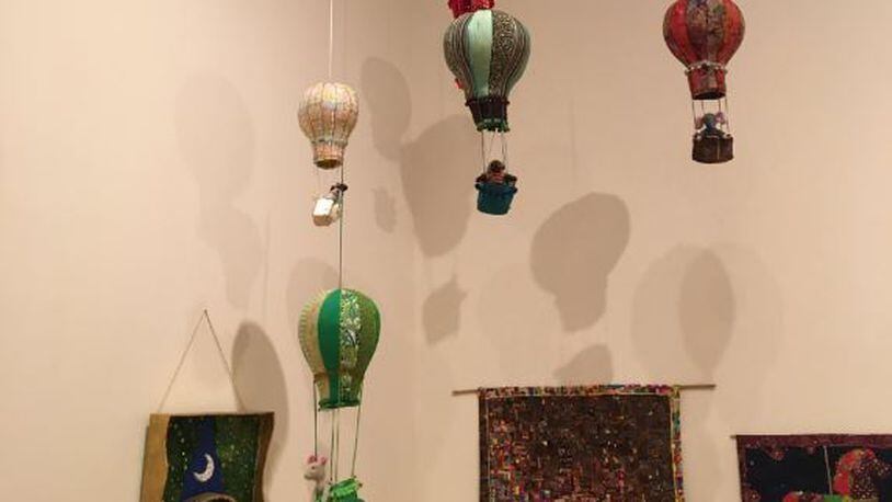 Hot-air balloons, hanging art and 3-D creations are among the creations on display in the new exhibition “Sharri Paula Phillips: Marvelous Journeys at the Springfield Museum of Art.” BRETT TURNER/CONTRIBUTED