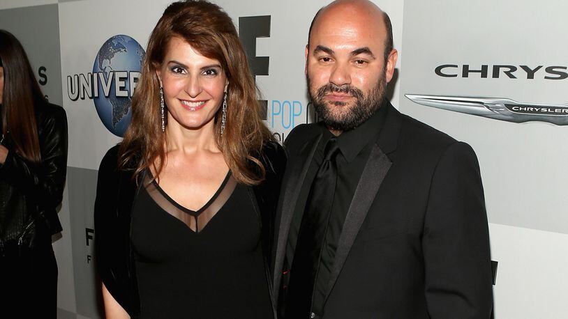 Actress Nia Vardalos (L) and Ian Gomez attend Universal, NBC, Focus Features and E! Entertainment 2015 Golden Globe Awards After Party sponsored by Chrysler and Hilton at The Beverly Hilton Hotel on January 11, 2015 in Beverly Hills, California. Vardalos recently filed for divorce a year after the couple separated.