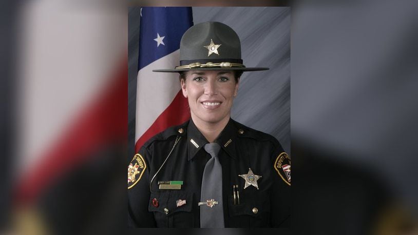Clark County Sheriff’s Deputy Suzanne Hopper was killed Jan. 1, 2011, after responding to a call at a trailer park in Enon. Hopper was a 12-year veteran of the sheriff’s office and a former officer of the year. Clark County officials are considering naming a new 9-1-1 center in her honor. (AP Photo/Clark County Sheriff’s Office)