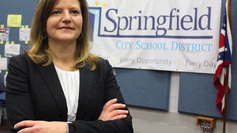 The Springfield City School Board will vote on whether to name Nicole Cottrell the district s treasurer Thursday night. JEFF GUERINI/STAFF