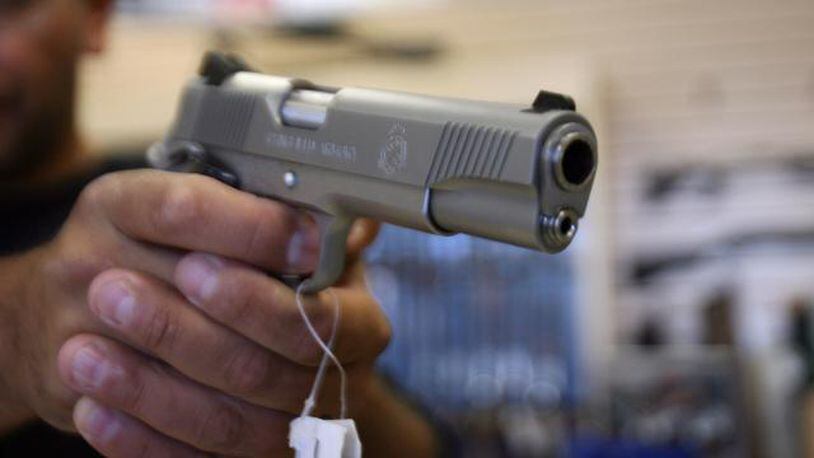 As Ohio lawmakers debate a “red flag” law to reduce gun violence in the wake of the deadly Oregon District mass shooting, they can look to neighboring Indiana to see how such extreme protection orders have operated in a Midwestern state for more than a decade.    AFP PHOTO/GABRIEL BOUYS (Photo credit should read GABRIEL BOUYS/AFP/Getty Images)