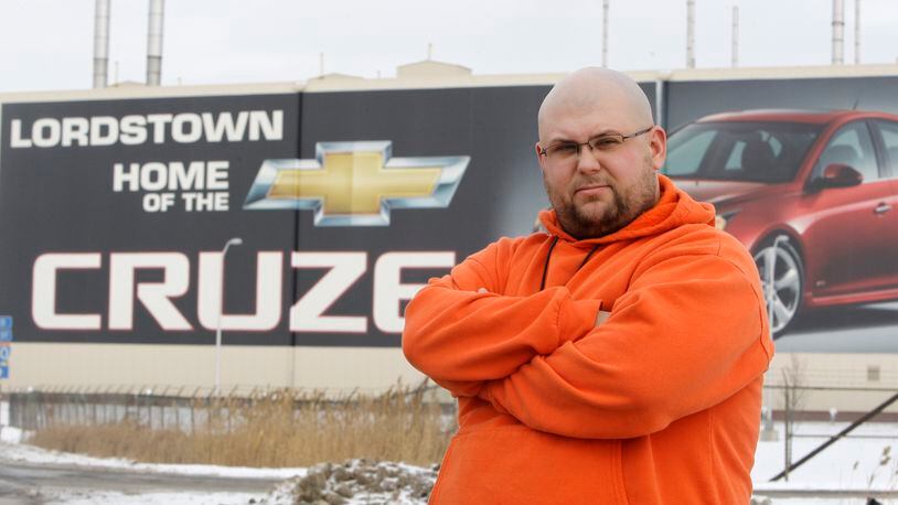 Nick Waun stands outside the Lordstown, Ohio GM plant in this 2011 photo. (AP Photo/Tony Dejak)
