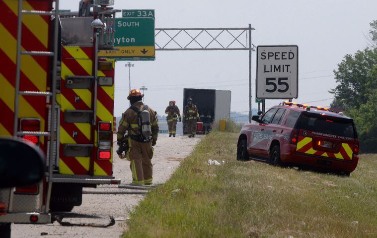 Dry-cleaning chemical leak briefly shuts down I-70 EB