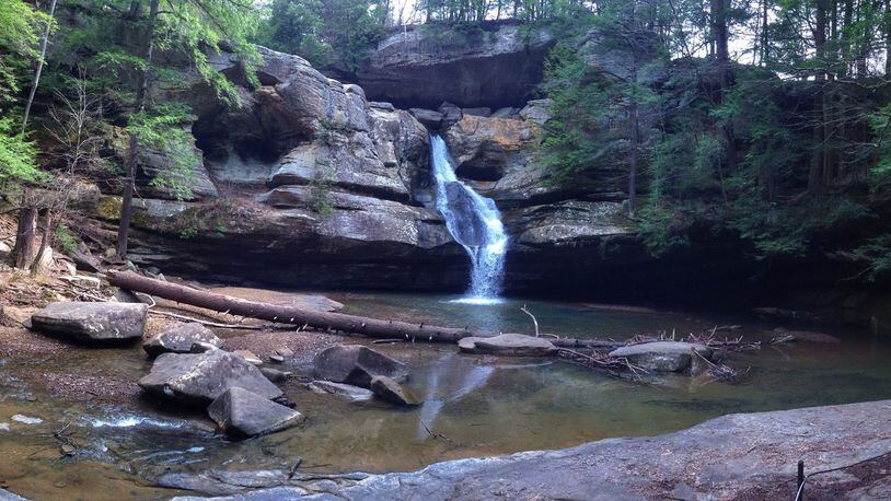 The largest and most spectacular waterfall at Hocking Hills State Park is at Cedar Falls. Despite its name, there are no cedars here, but plenty of hemlocks, which early Europeans mistook for cedar. CONNIE POST/STAFF