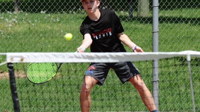 Northwestern senior Reilly Smith won three matches at the Division II sectional tournament on Tuesday to qualify for next week’s district tournament. Greg Billing / Contributed