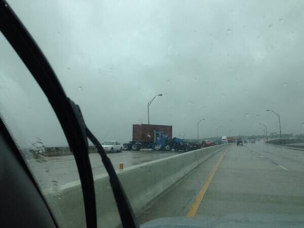 Jack-Knifed Semi on Dames Point