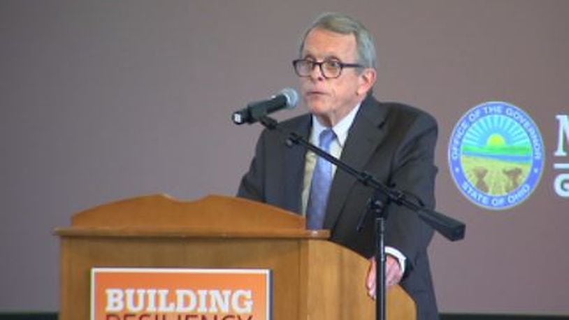 Gov. Mike DeWine speaks at the Building Resiliency youth mental health summit in Dayton on Thursday, Sept. 26. Staff photo