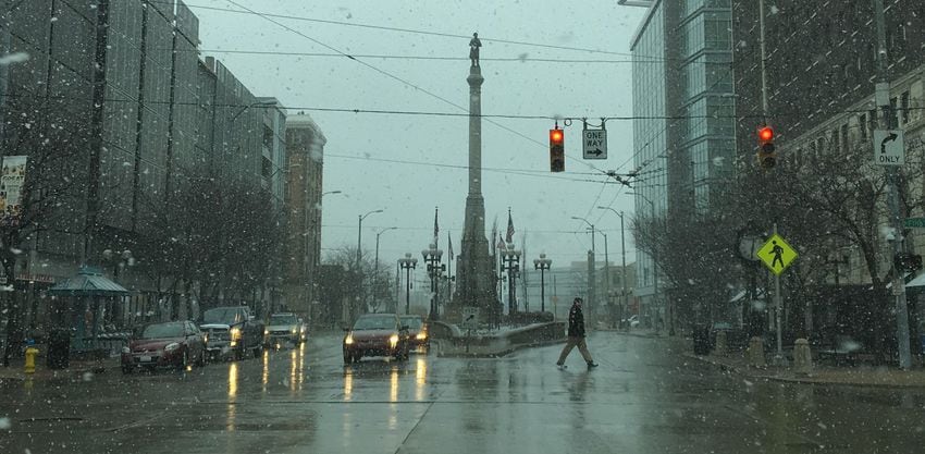 PHOTOS: Snow squalls move through Dayton
