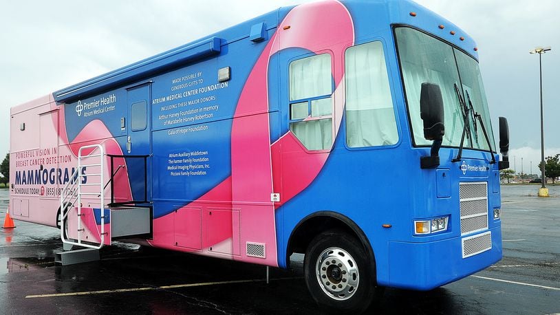 The Premier Health mobile mammography coach. MARSHALL GORBY\STAFF