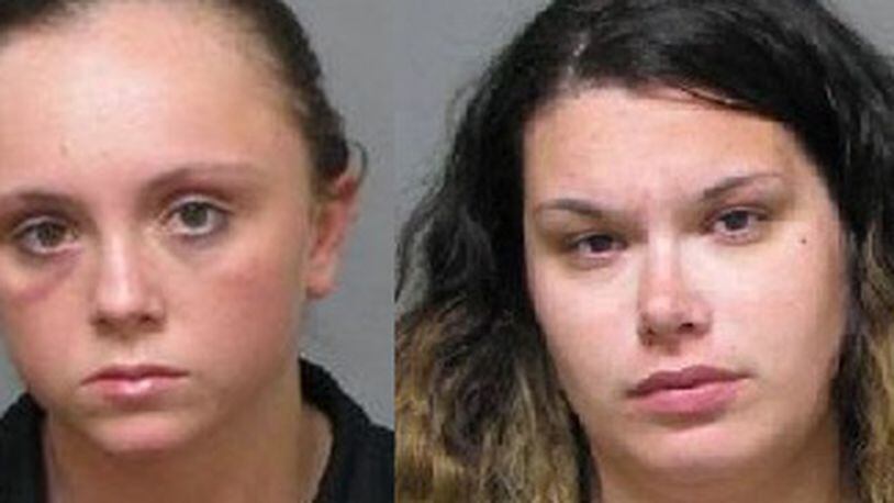 Courtney Kettlehake, left, and Meagan Campbell, right