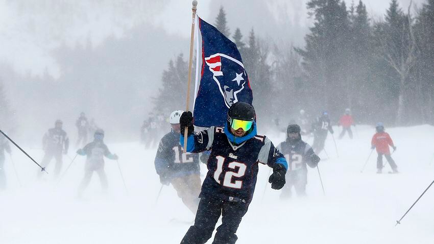 Patriot fans gather for Super Bowl LII