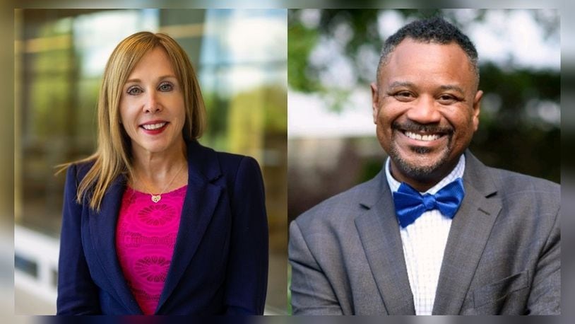 Clark State College President Jo Alice Blondin and Merrill Irving Jr., Senior Executive of Advisory Services at Ferrilli. Contributed