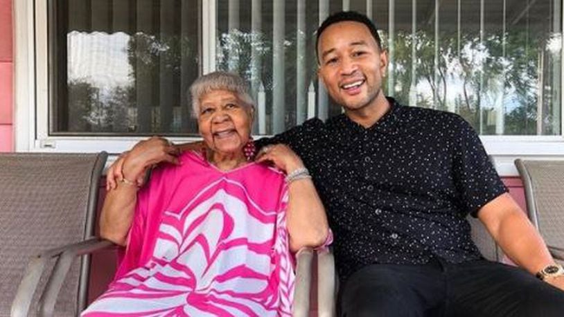 Marjorie Maxine Stephens, left, grandmother to Springfield native and award winning musician and actor John Legend, right, died just a few days after her 91st birthday.
