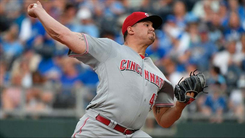 KANSAS CITY, MO - JUNE 12: Sal Romano #47 of the Cincinnati Reds throws in the first inning against the Kansas City Royals at Kauffman Stadium on June 12, 2018 in Kansas City, Missouri. (Photo by Ed Zurga/Getty Images)